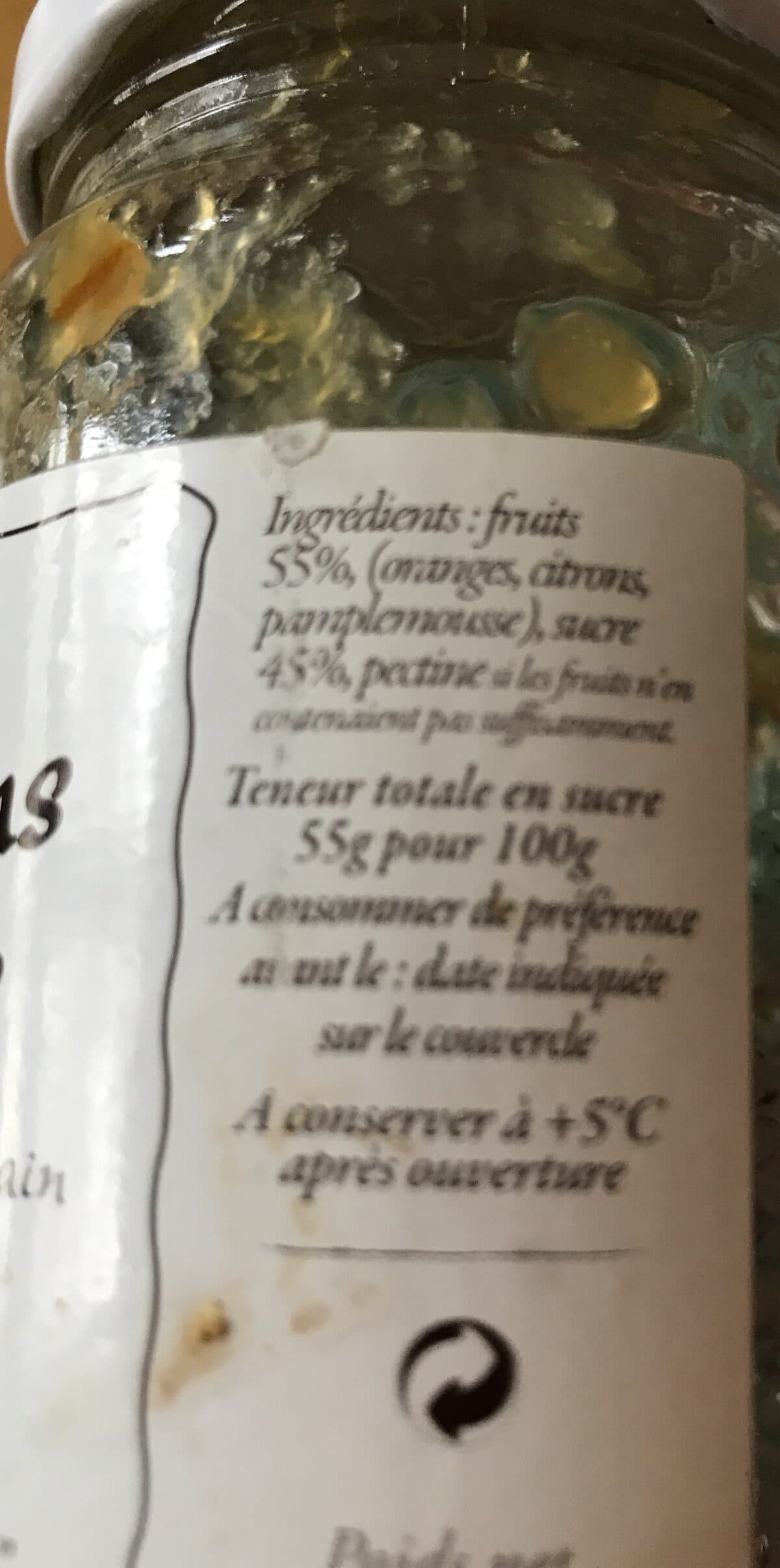 J.M. Chatelain Confiture oranges citrons pamplemousses packshot