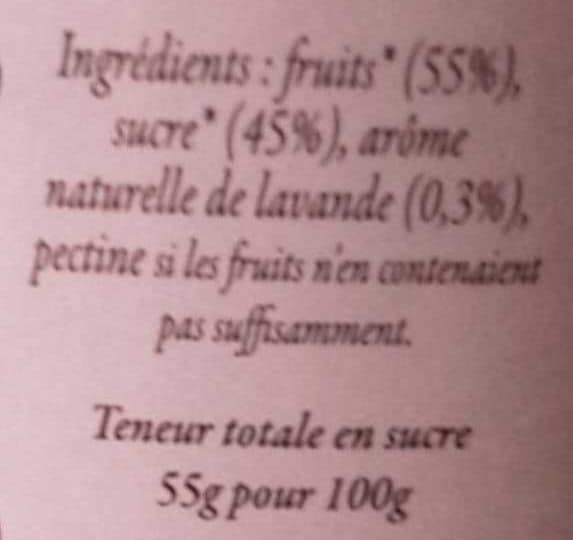 Fabrication artisanale J.M. Chatelain Preparation de fruits pêches de vigne arôme lavande packshot
