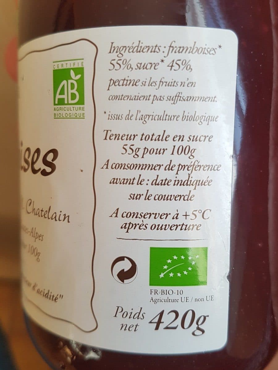 Open Food Facts Gelée de framboises packshot