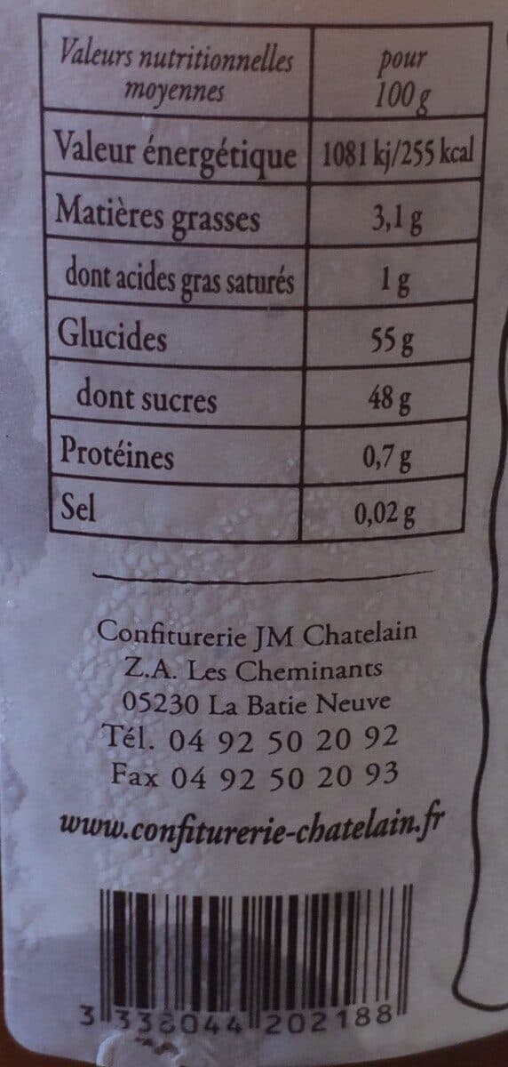 Open Food Facts Confiture extra baie d’argousier packshot