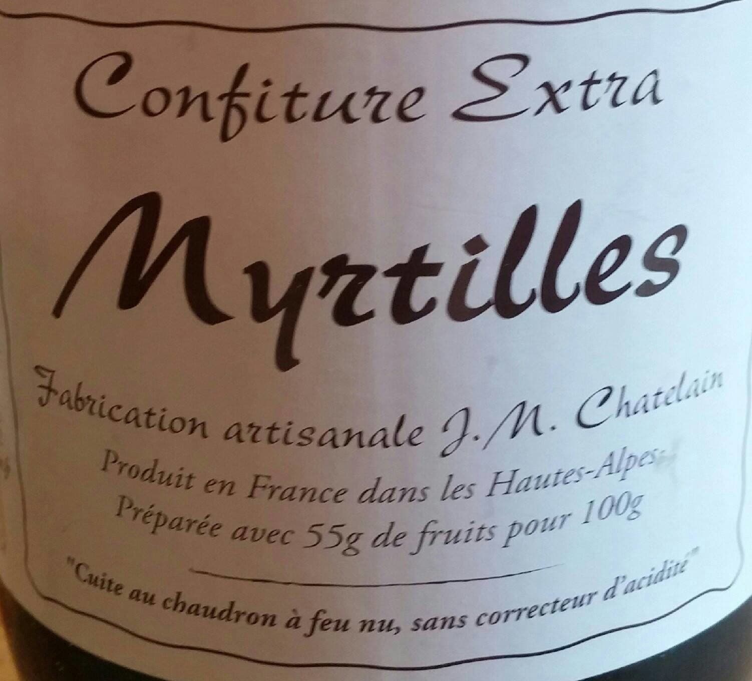 JM Châtelain Confiture extra de myrtilles packshot