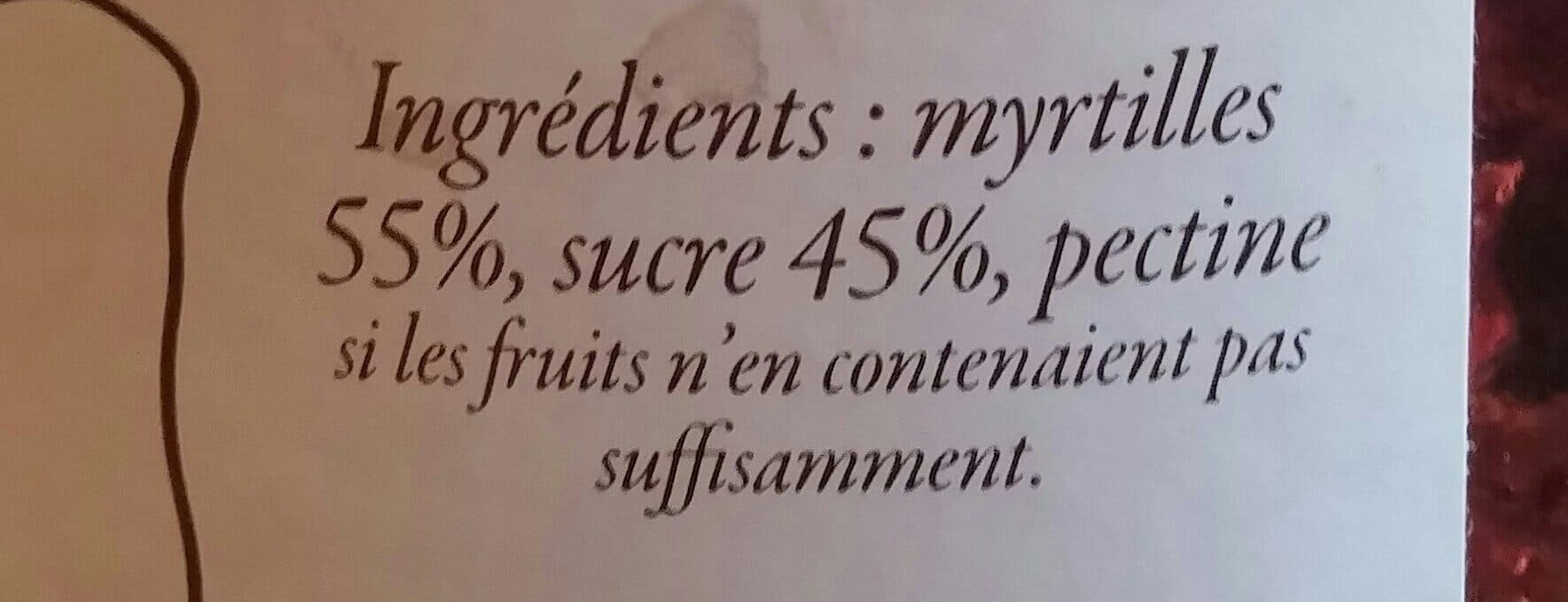 JM Châtelain Confiture extra de myrtilles packshot