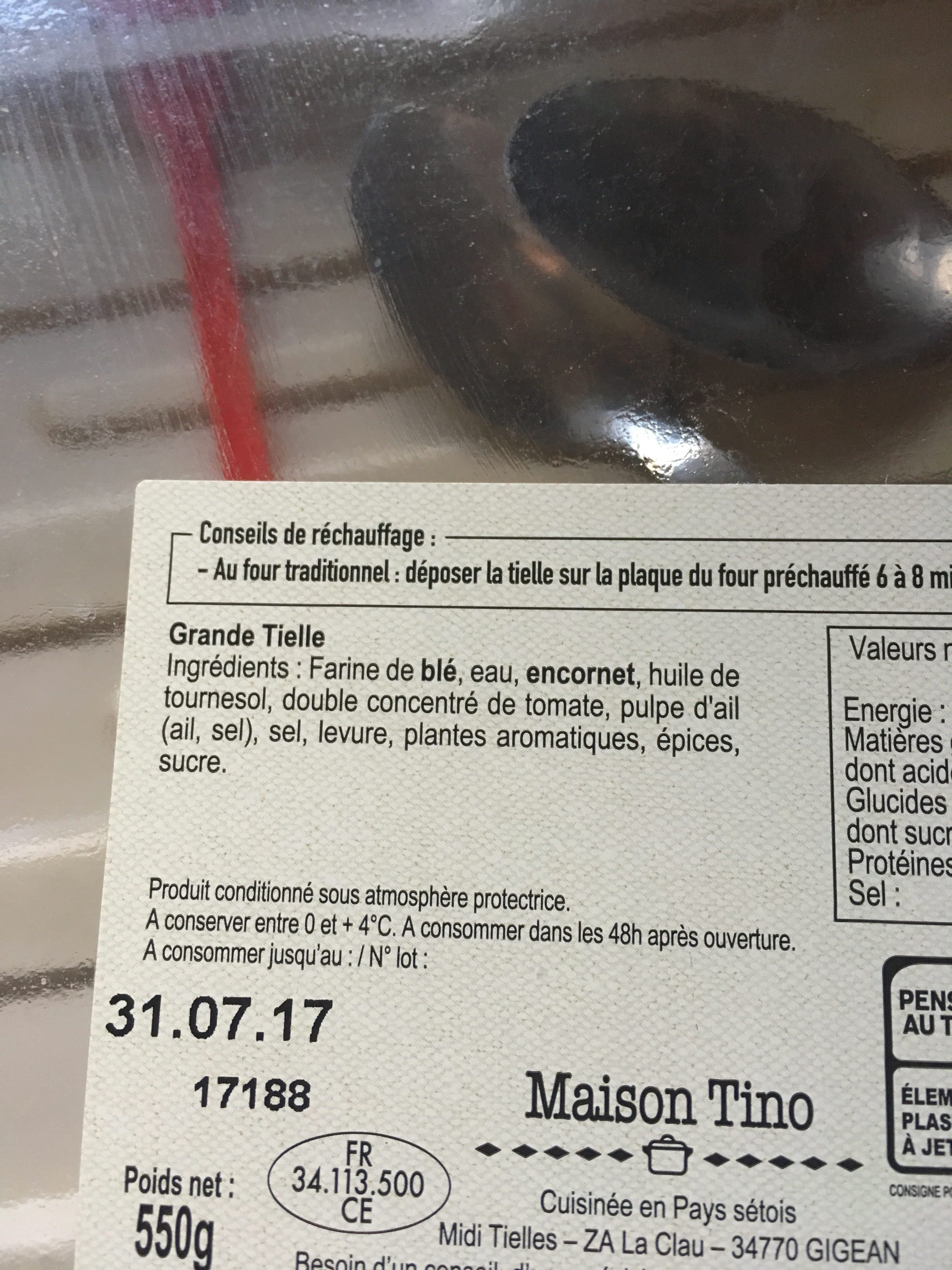 Maison Tino Grande tielle sétoise packshot