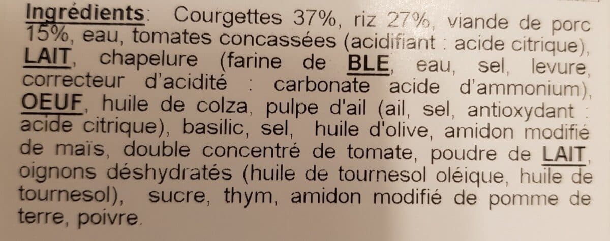 Maison Tino Courgettes farcies packshot