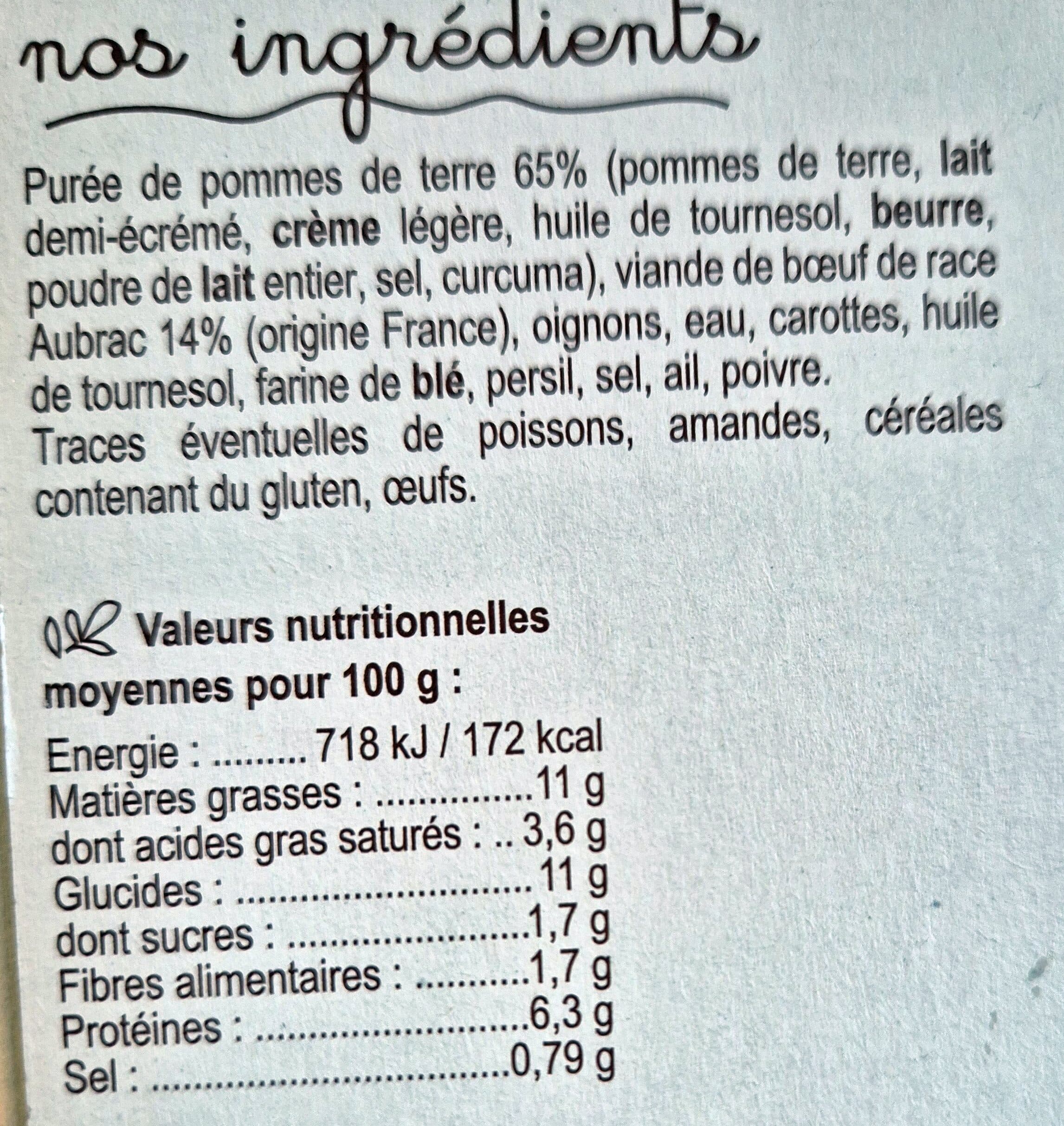 Maison Tino Parmentier de boeuf Aubrac packshot