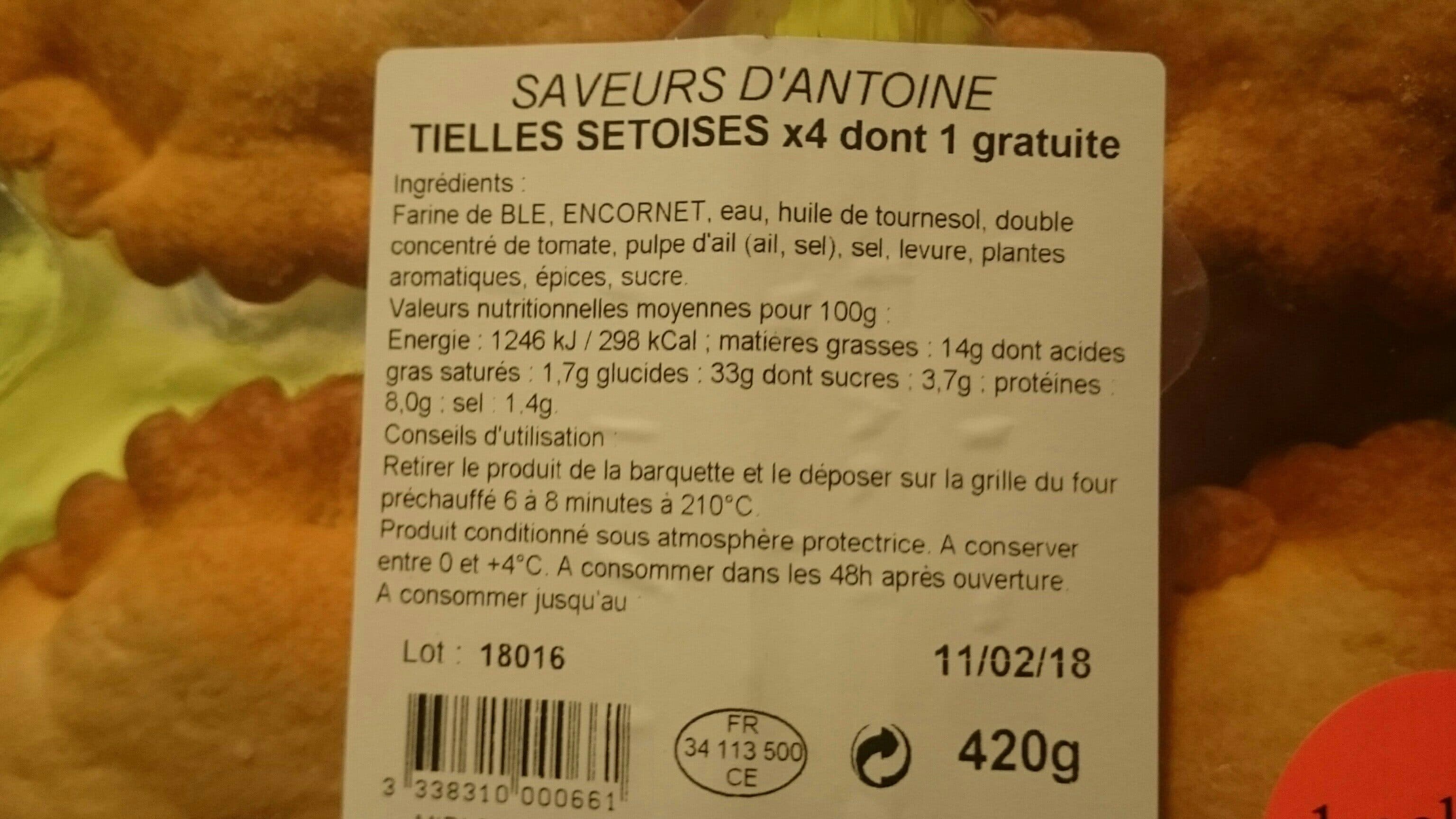 Saveurs d'Antoine Tielle Sétoise packshot