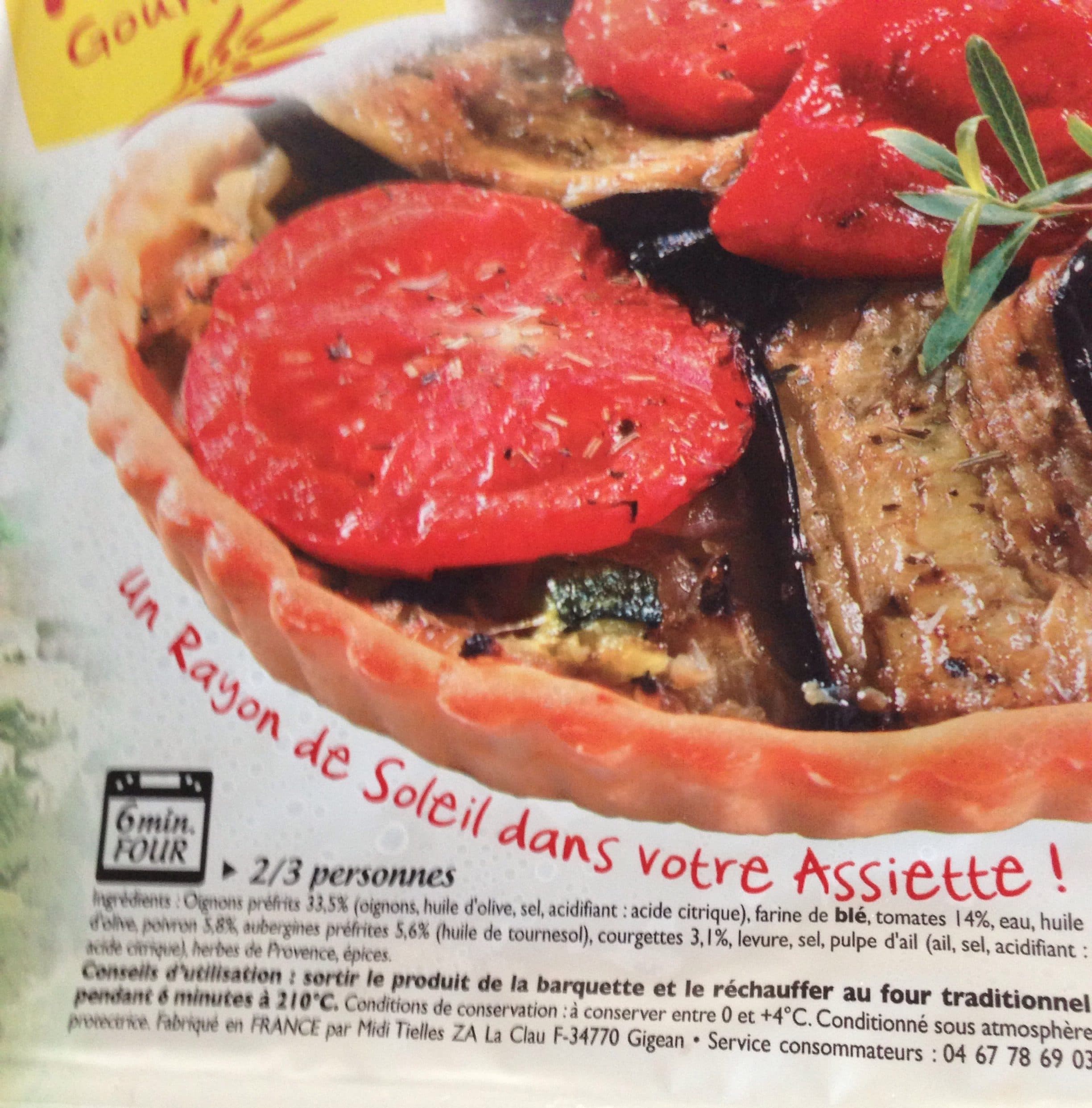 Le canard du midi Midi Gourmand, Tarte legumes grilles packshot