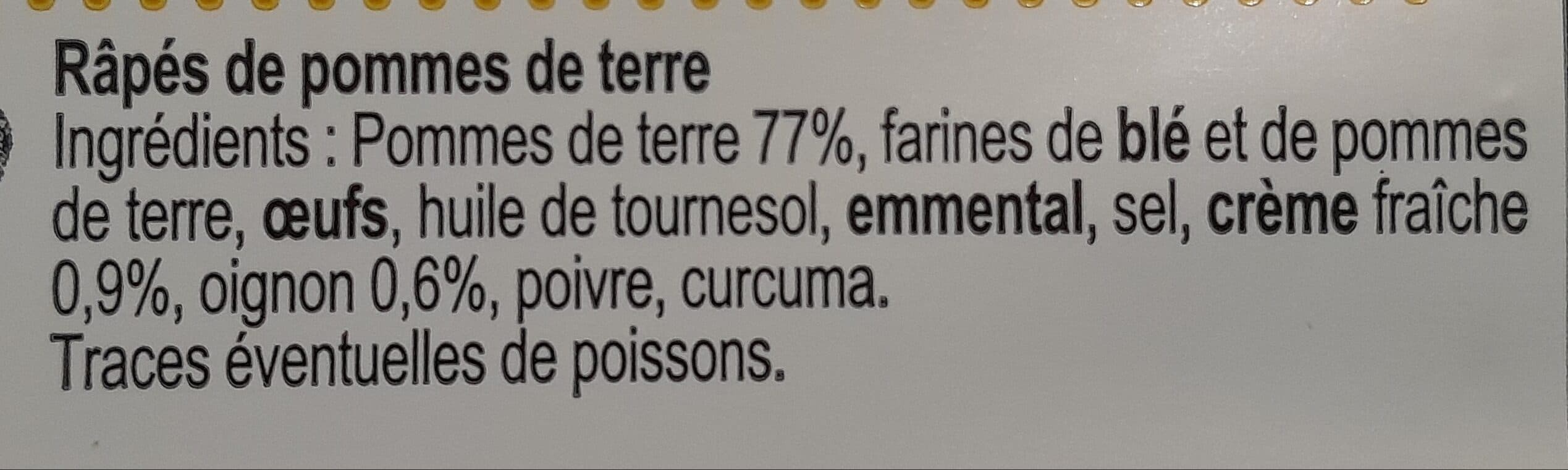Maison Tino Râpés de pommes de terres packshot