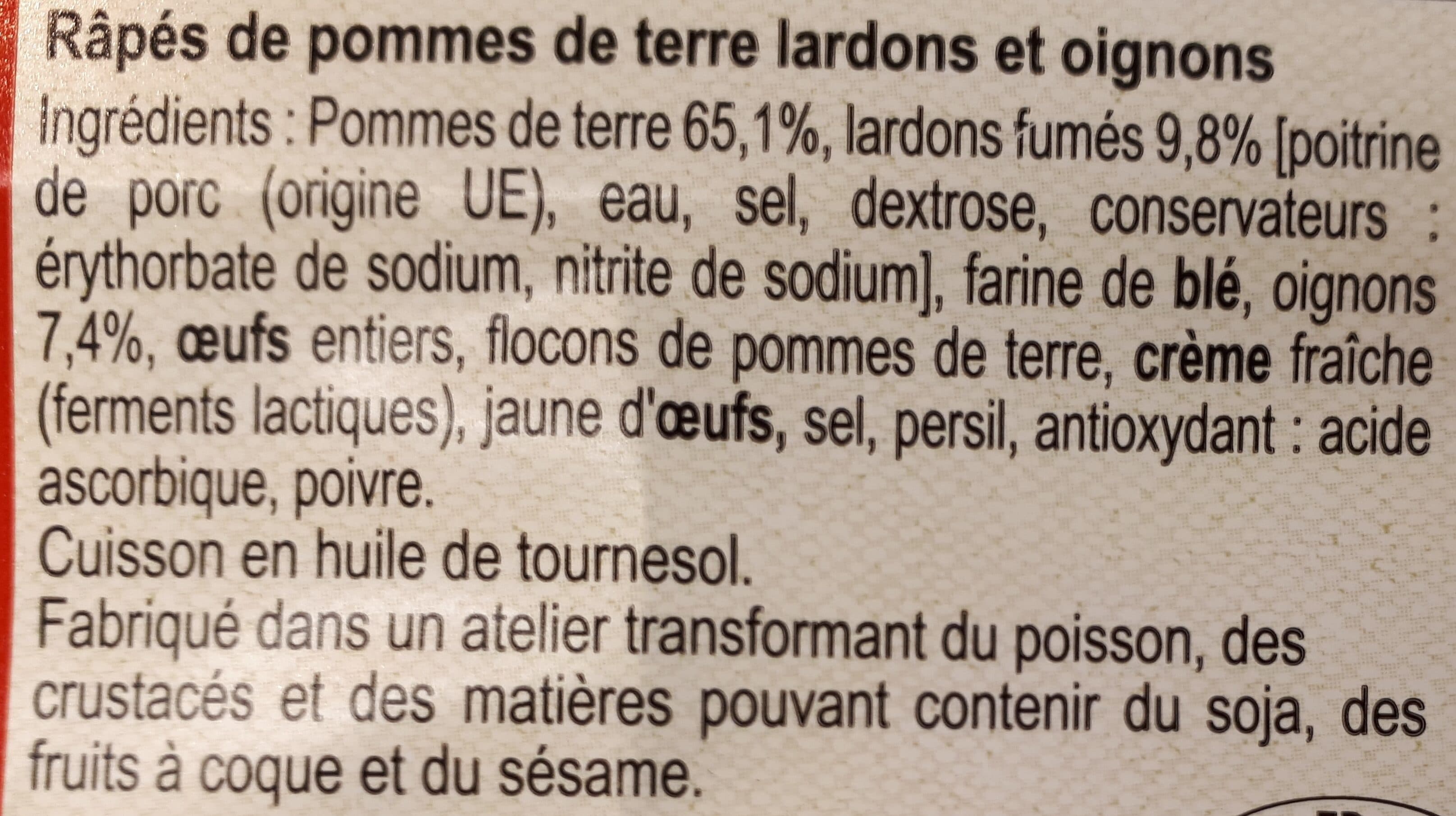 Maison Tino Rapes de pommes de terre packshot