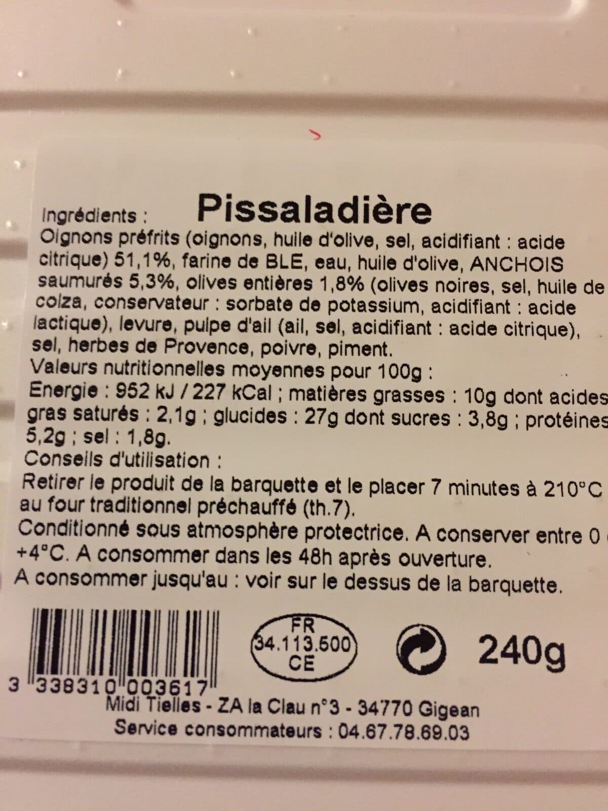 Maison Tino Pissaladiere packshot