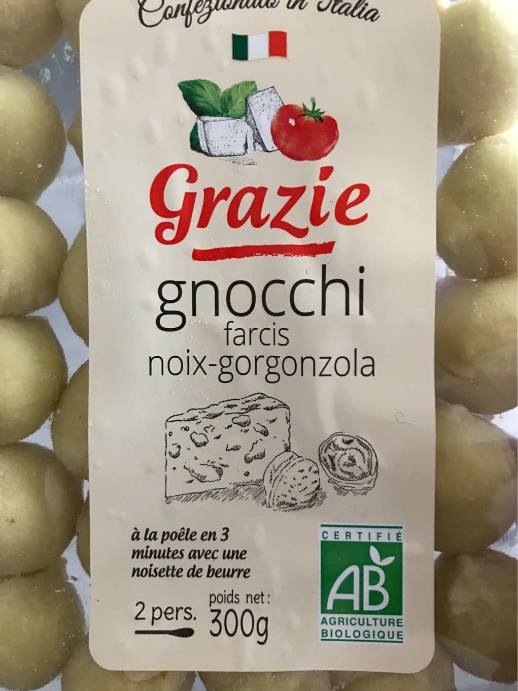 Grazie Gnocchis farcis Noix-Gorgonzola packshot