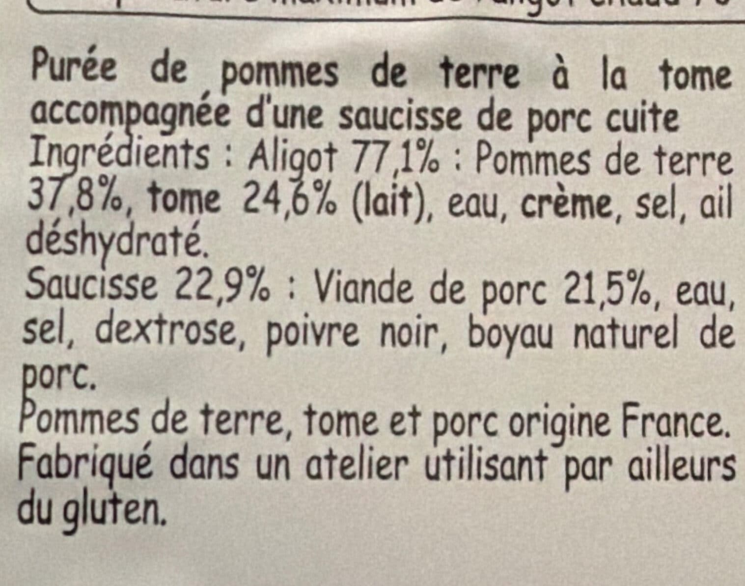 Cœur d'Aveyron Aligot saucisse packshot