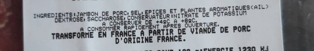 Les fines tranches de l'Usselloise Jambon d'Auvergne packshot