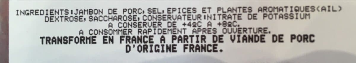 Open Food Facts Jambon d'auvergne packshot