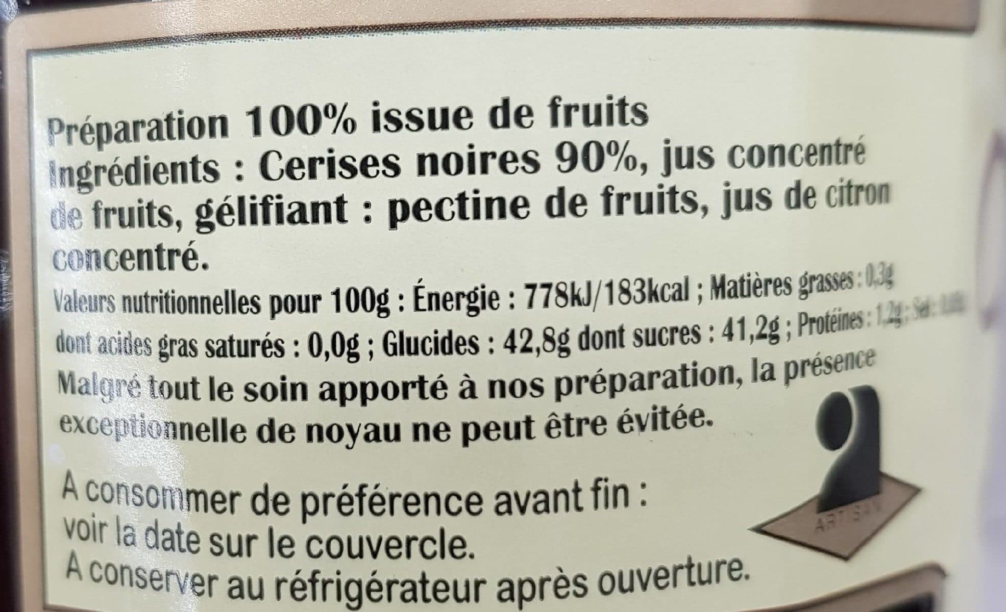 Miguelgorry Confiture de cerise noire packshot