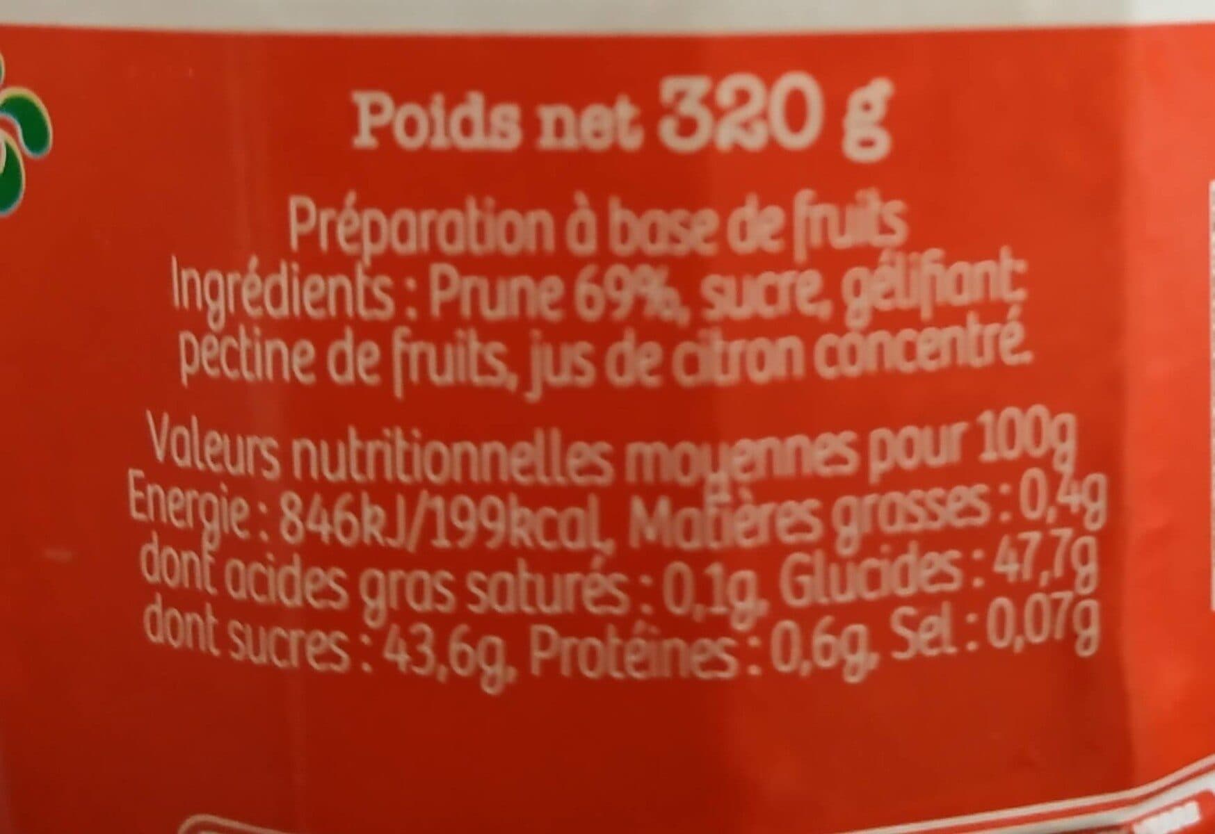 Open Food Facts Confiture de Prunes packshot