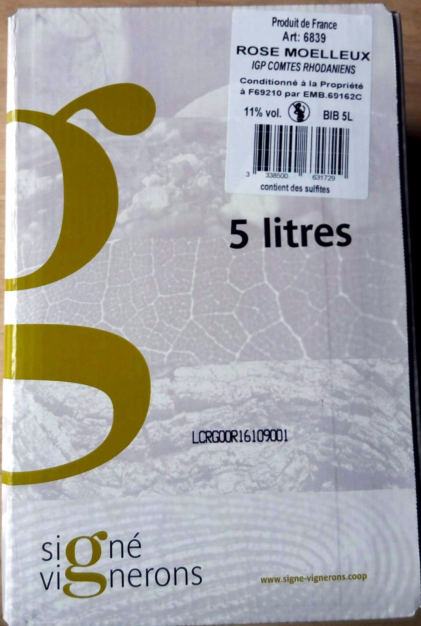 Signé Vignerons Rosé Moelleux IGP Comtés Rhodaniens packshot