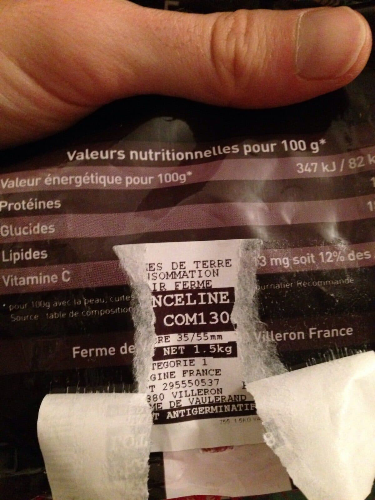 Open Food Facts Vapeur Pommes de terre packshot