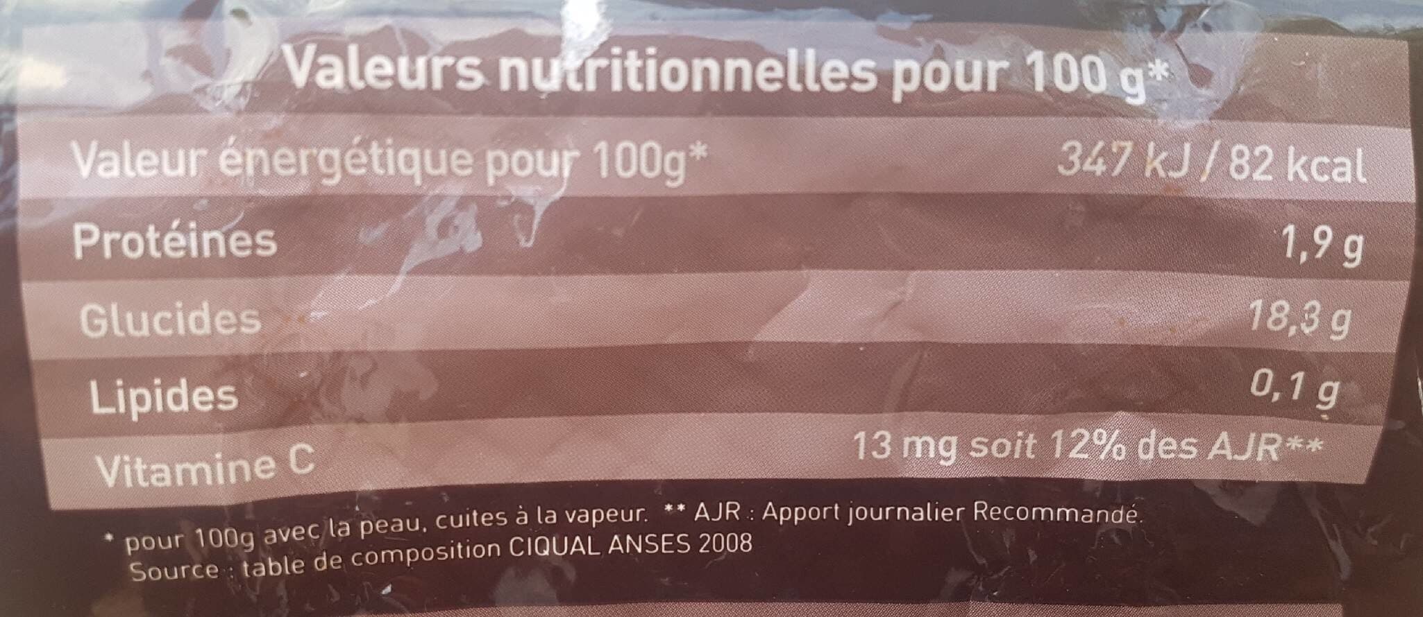 Open Food Facts Pommes de terre vapeur packshot