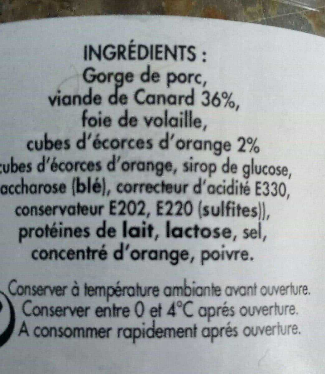 Open Food Facts Terrine de canard aux oranges confites packshot