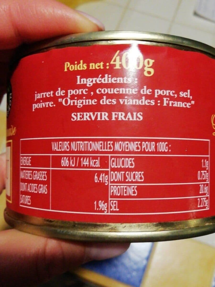 La Gastronomie Aveyronnaise Miquel, Jambonneau, La Gastronomie Aveyronnaise packshot