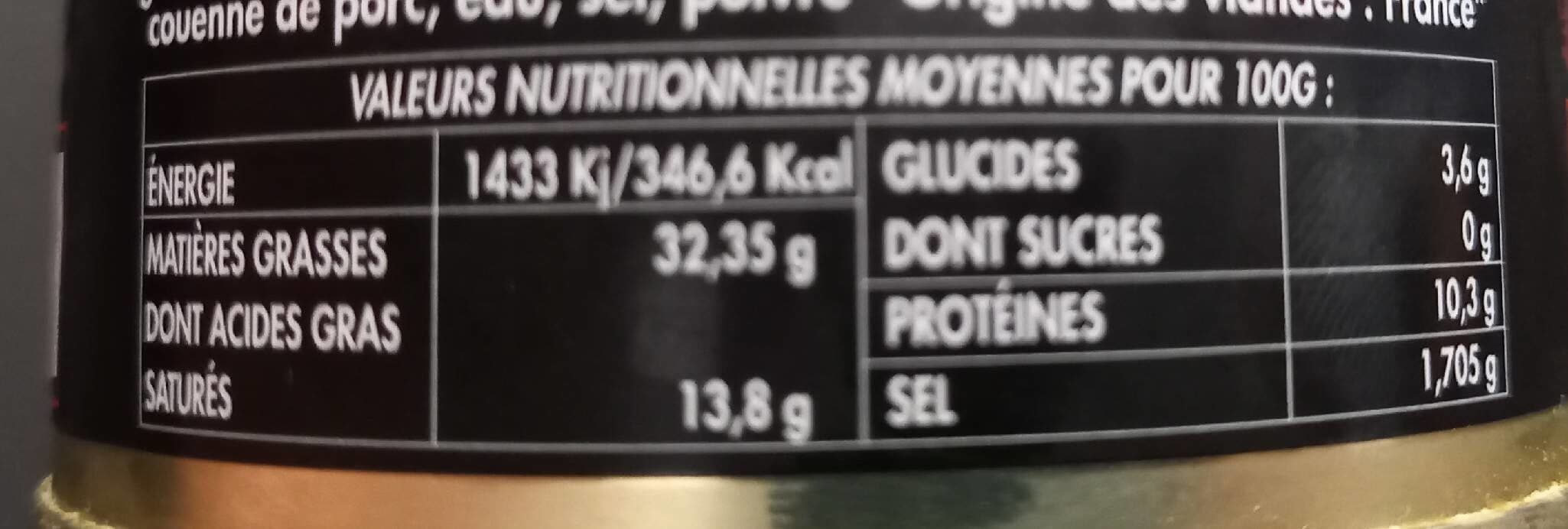 Open Food Facts Pâte de foie pur porc packshot