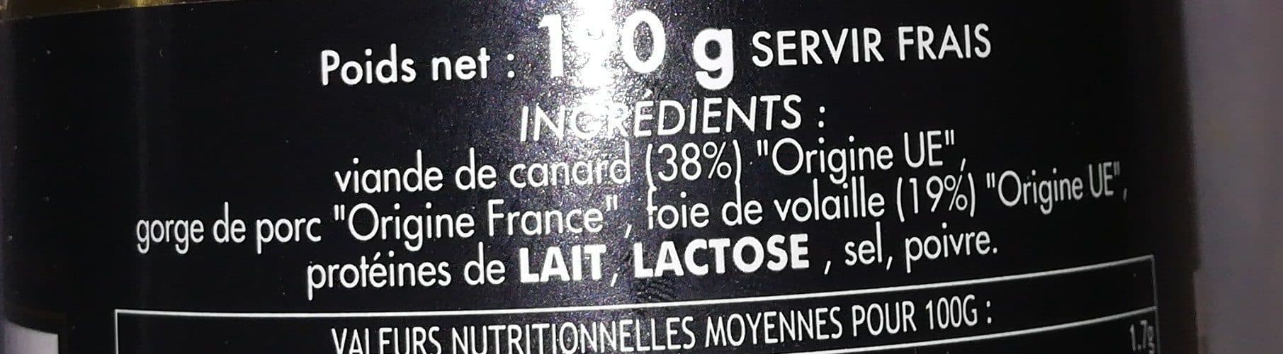 Open Food Facts Pâté de canard packshot