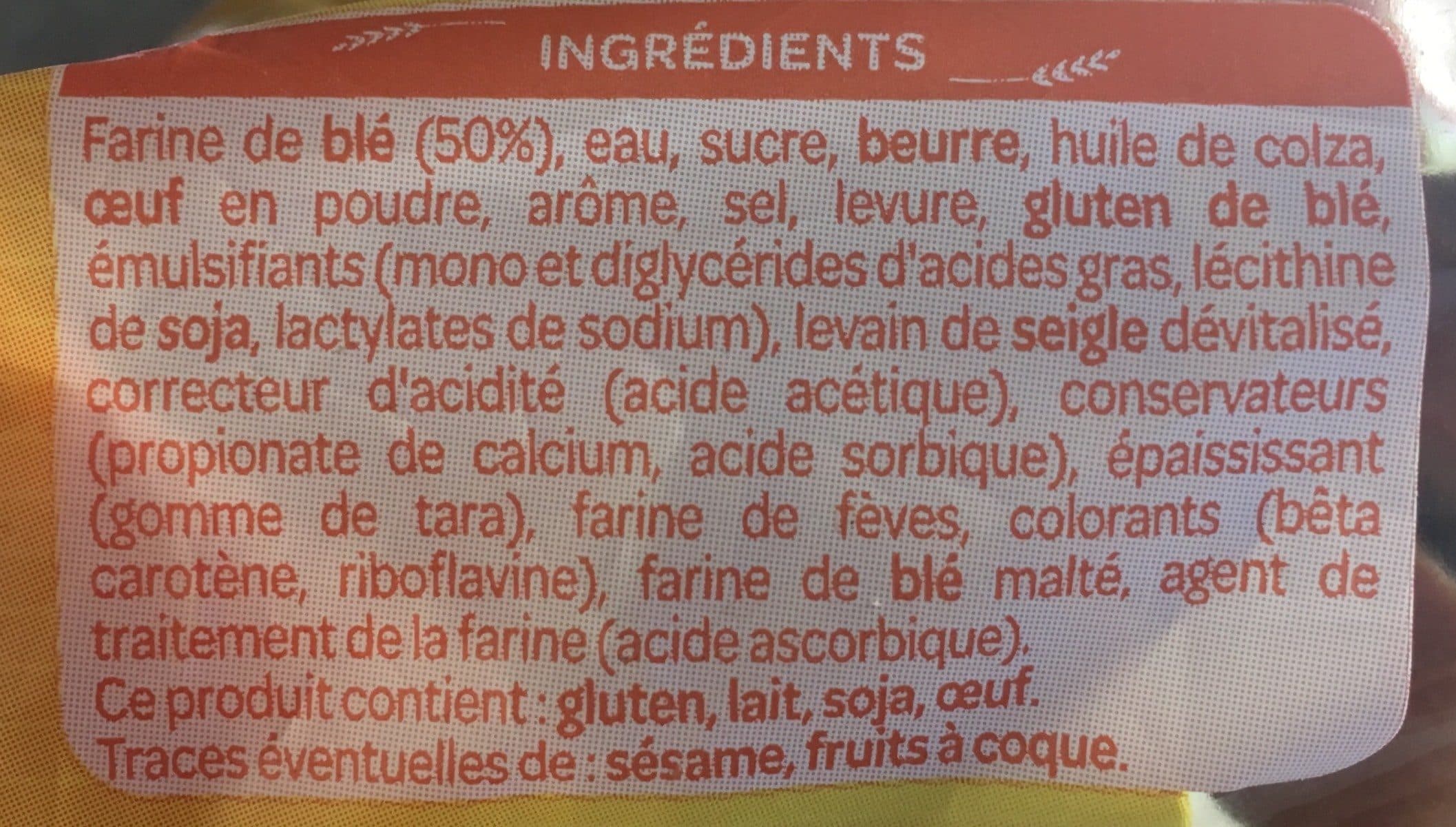 Open Food Facts Brioche tranchée vanille packshot