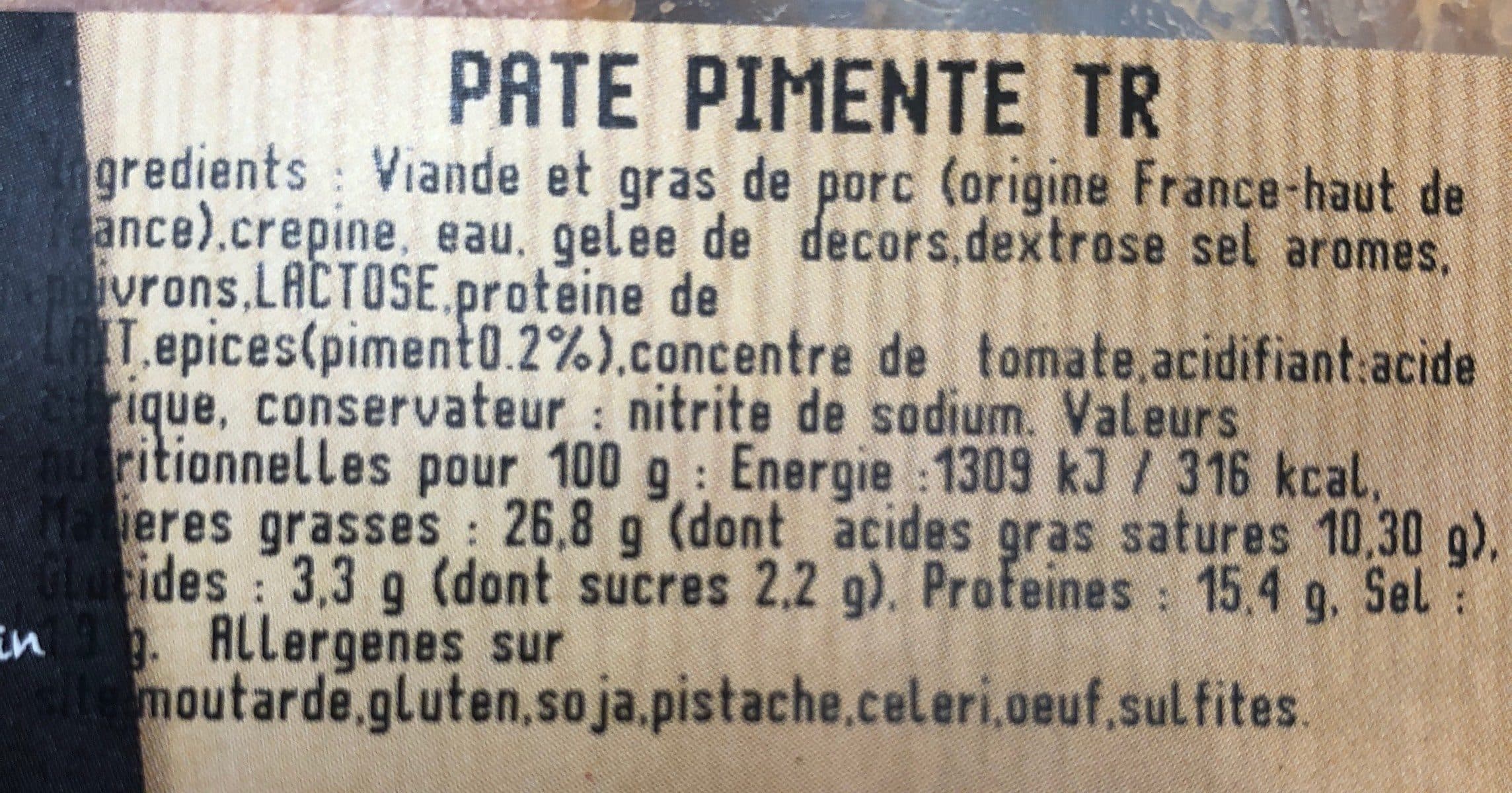 Open Food Facts Pâté pimenté packshot