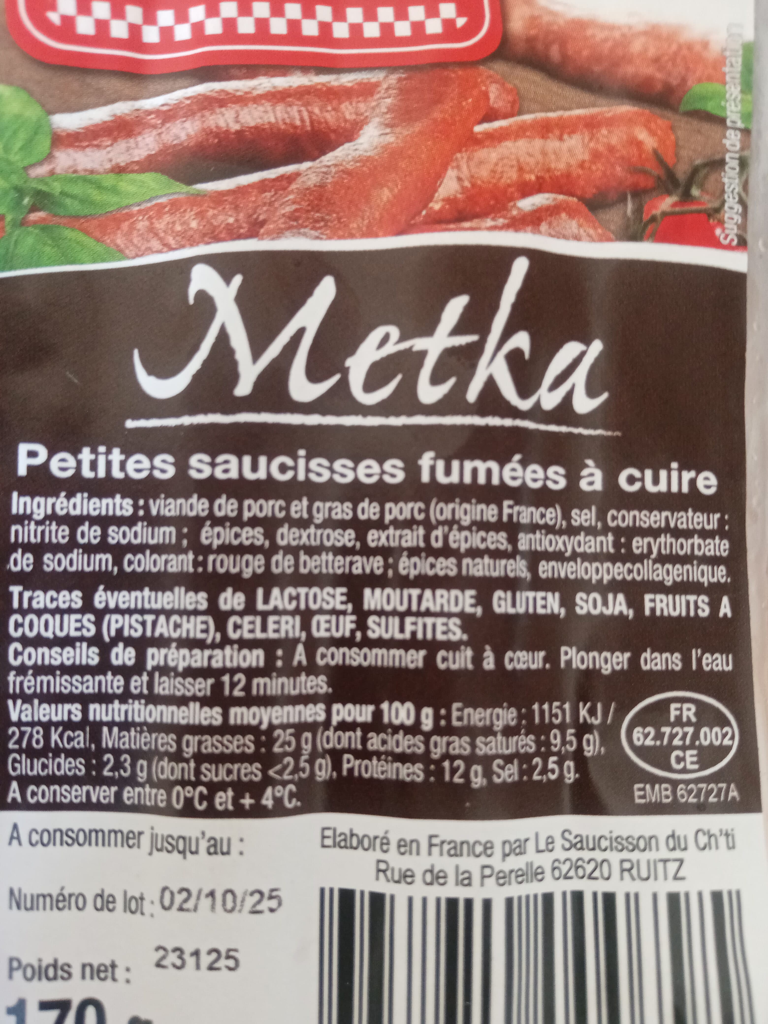 Open Food Facts Metka petites saucisses fumées packshot