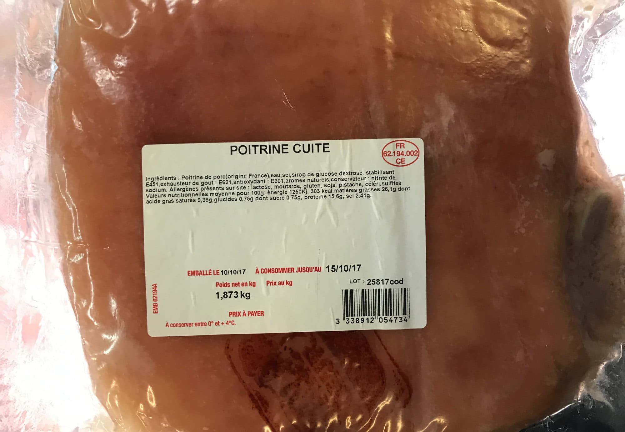 sans marque Poitrine Cuite packshot