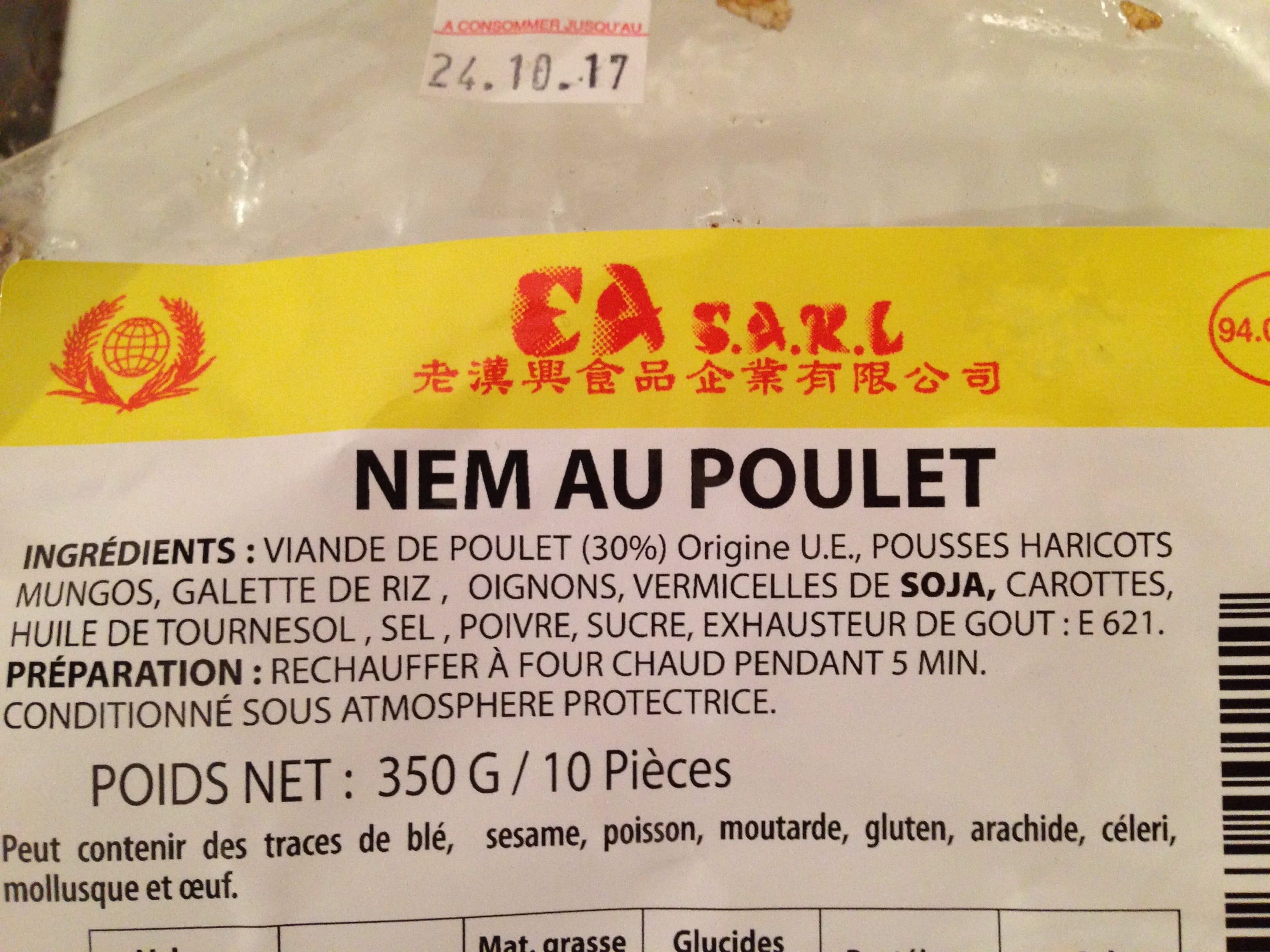 EA SARL Nem au poulet packshot