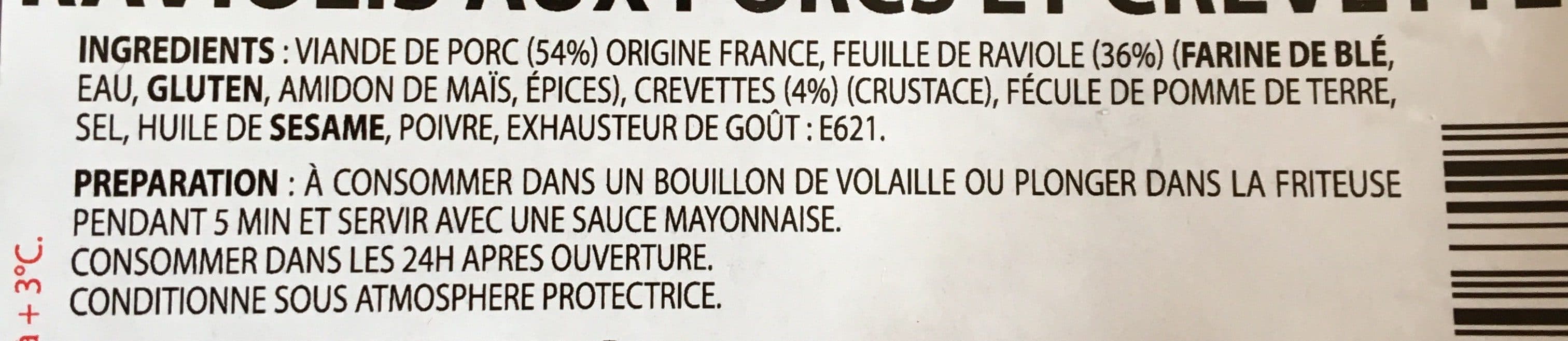 EA SARL Raviolis aux porcs et crevettes packshot
