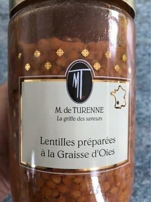 M. de Turenne Lentilles preparees a la graisse d’oie packshot