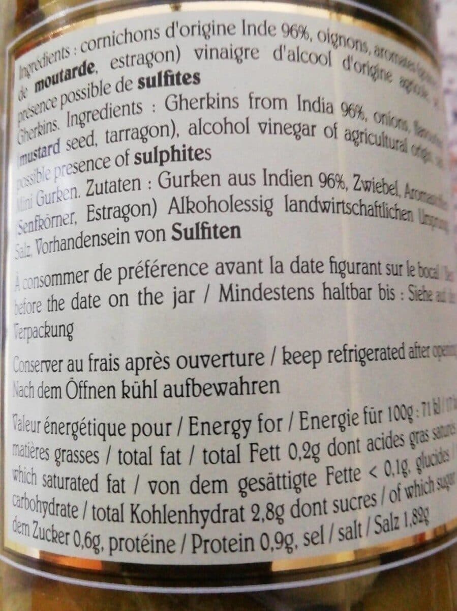M. de Turenne Cornichons extra fin packshot