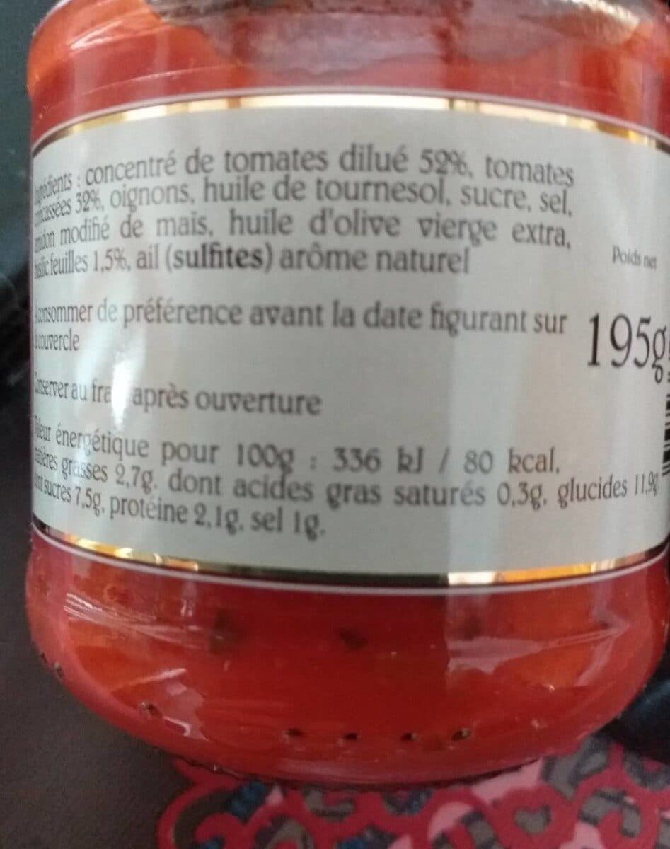 M De Turenne Sauce tomate au basilic 195 g packshot
