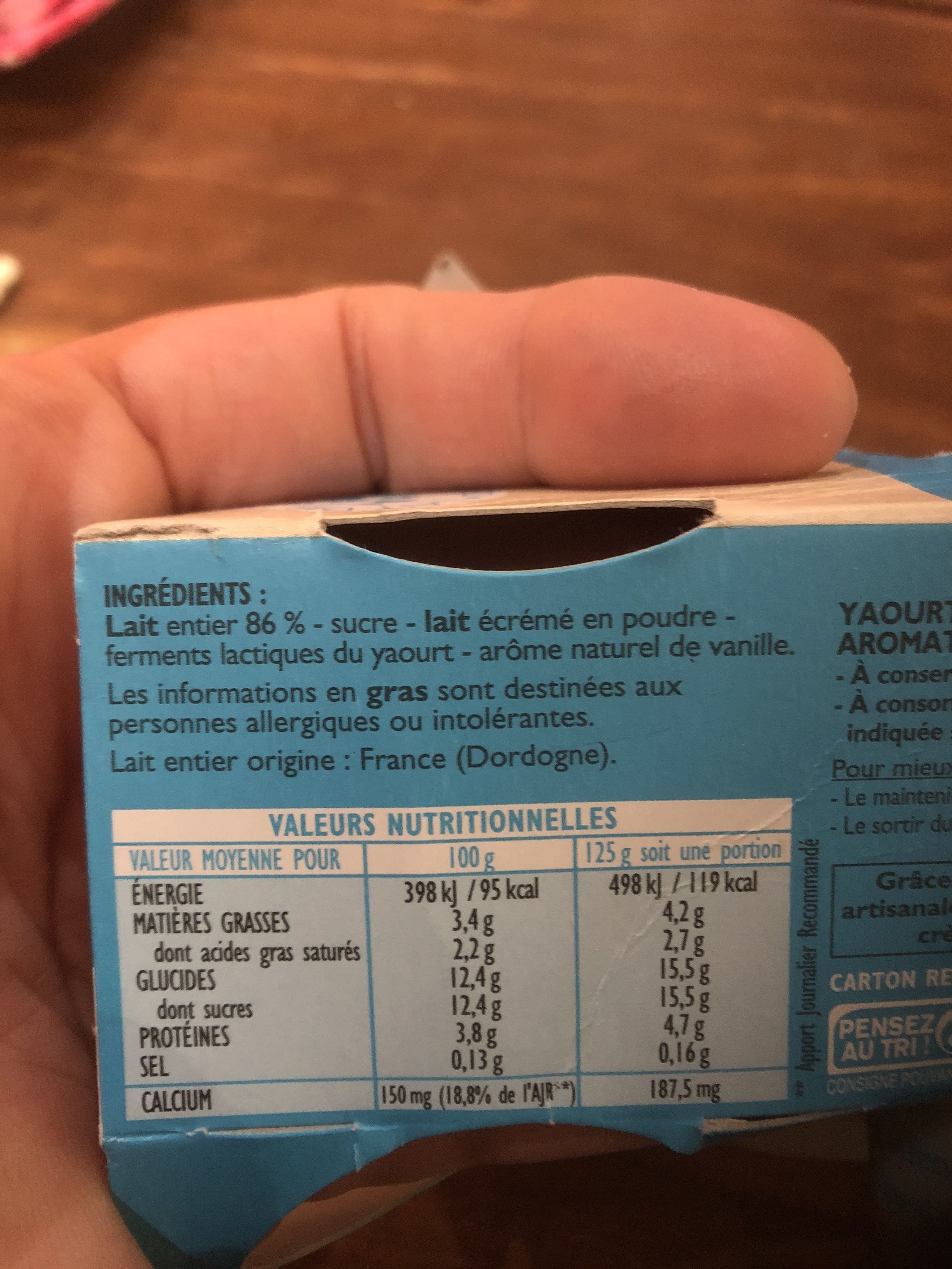 Pechalou Pechalou, Yaourts au lait entier aromatises vanille packshot