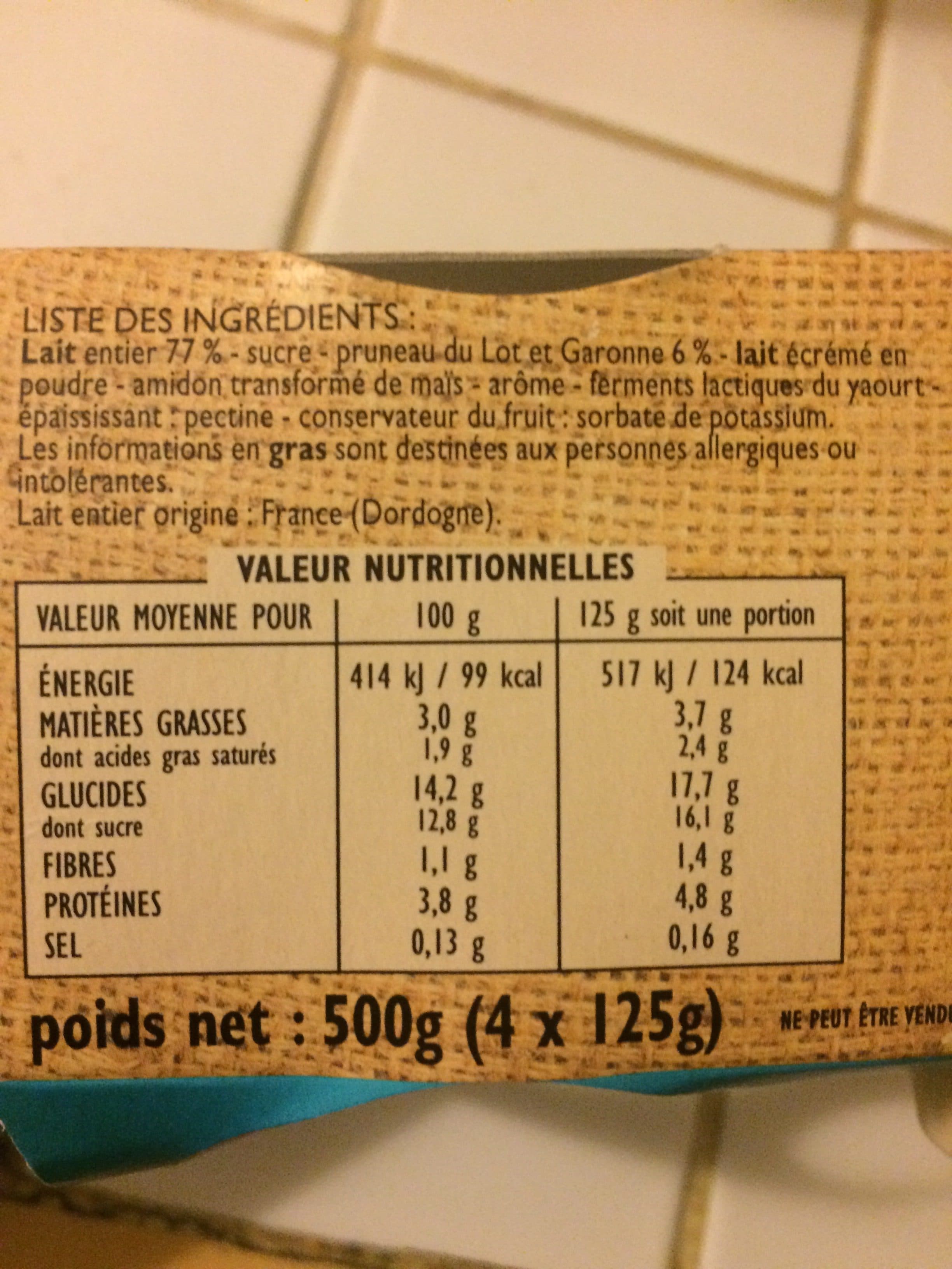 Pechalou 4 Yaourts Au Pruneau Du Lot Et Garonne packshot
