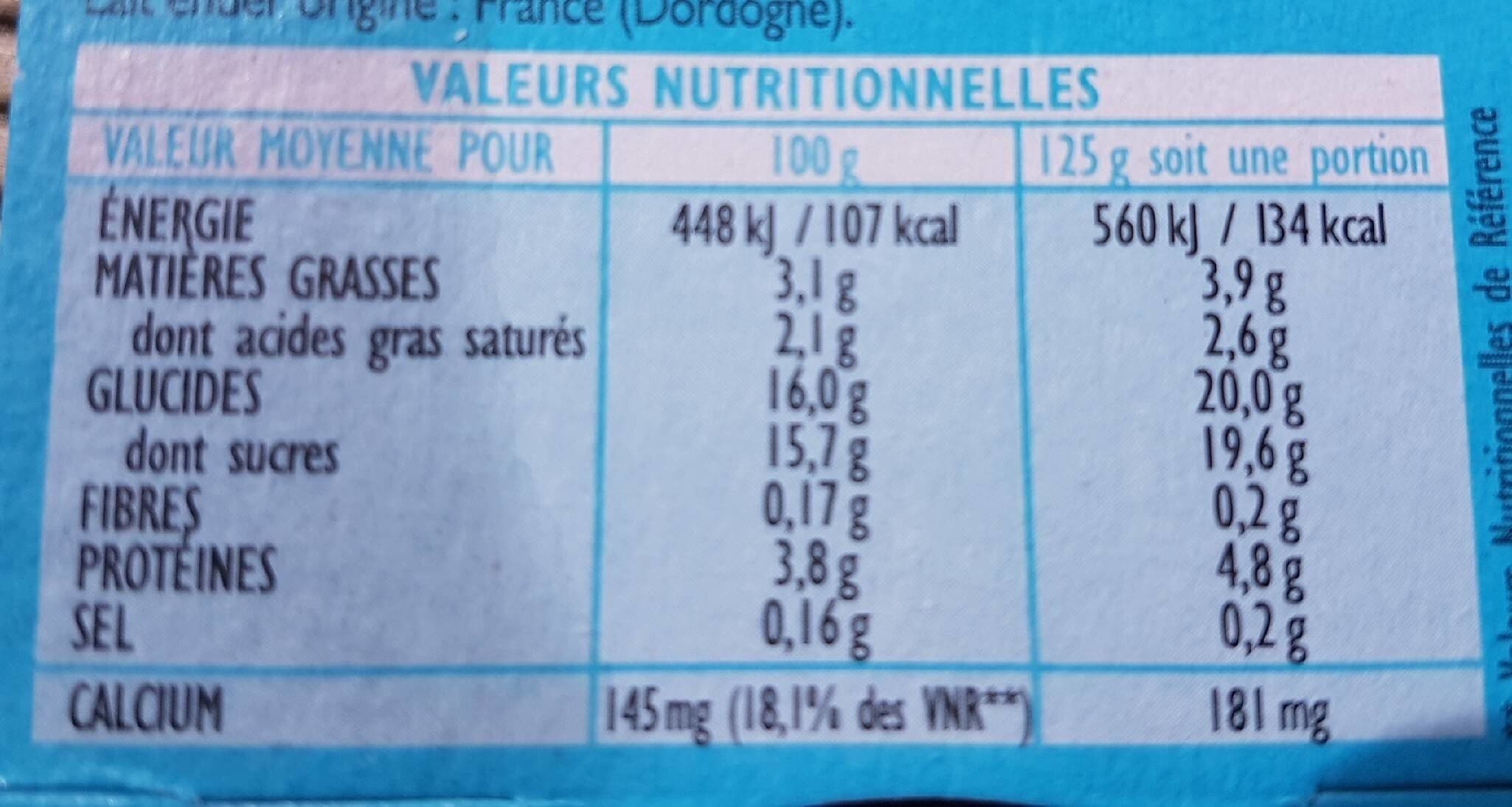 Péchalou 4 yaourts à la fraise de Dordogne packshot