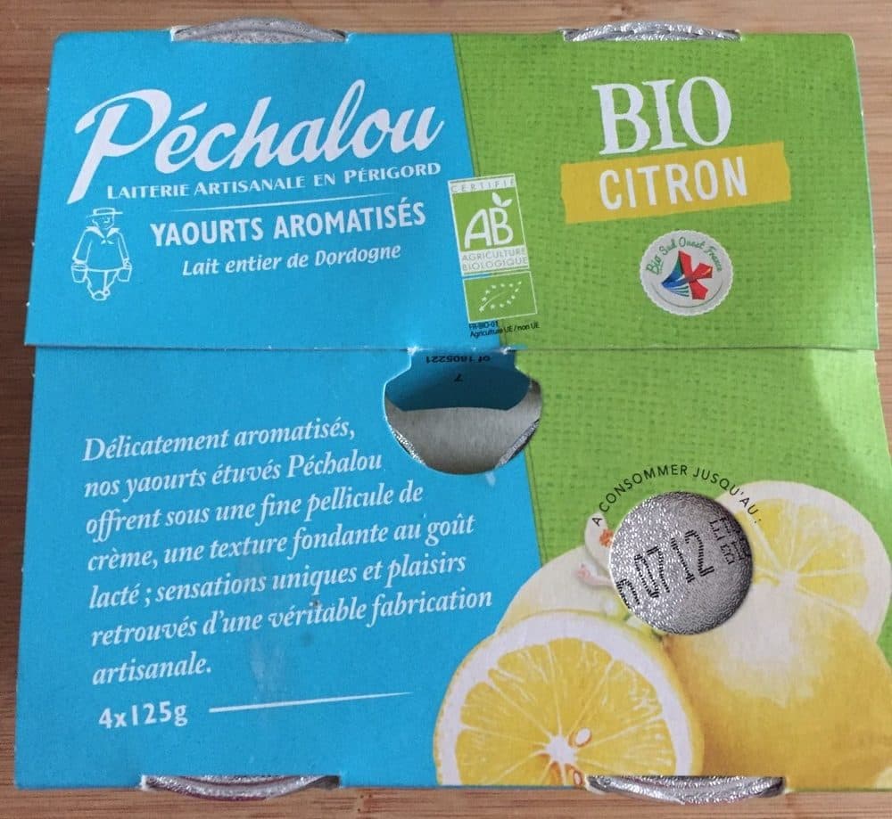 Péchalou Yaourts aromatisés BIO Citron packshot