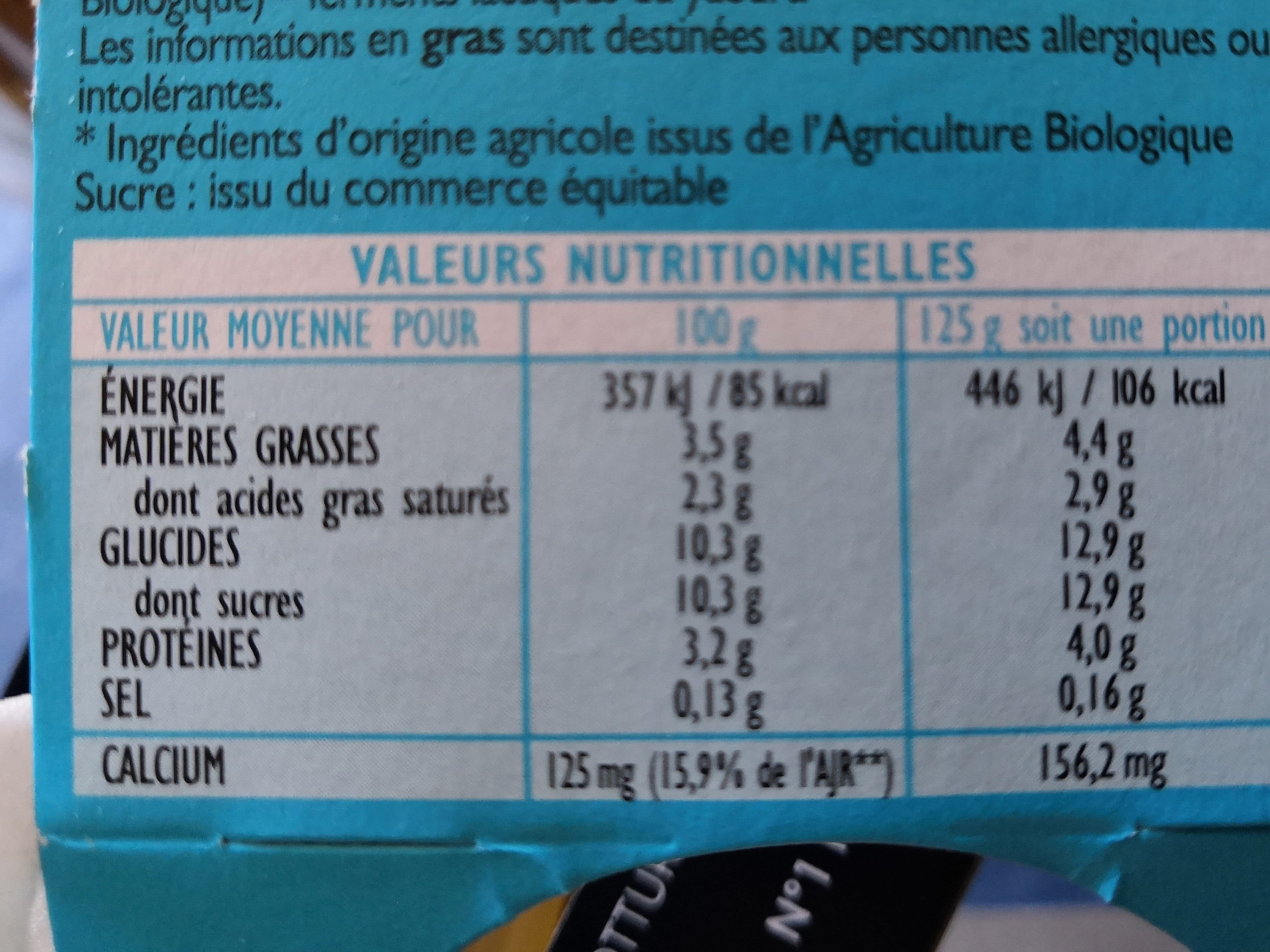 Péchalou Yaourts aromatisés Bio Vanille packshot