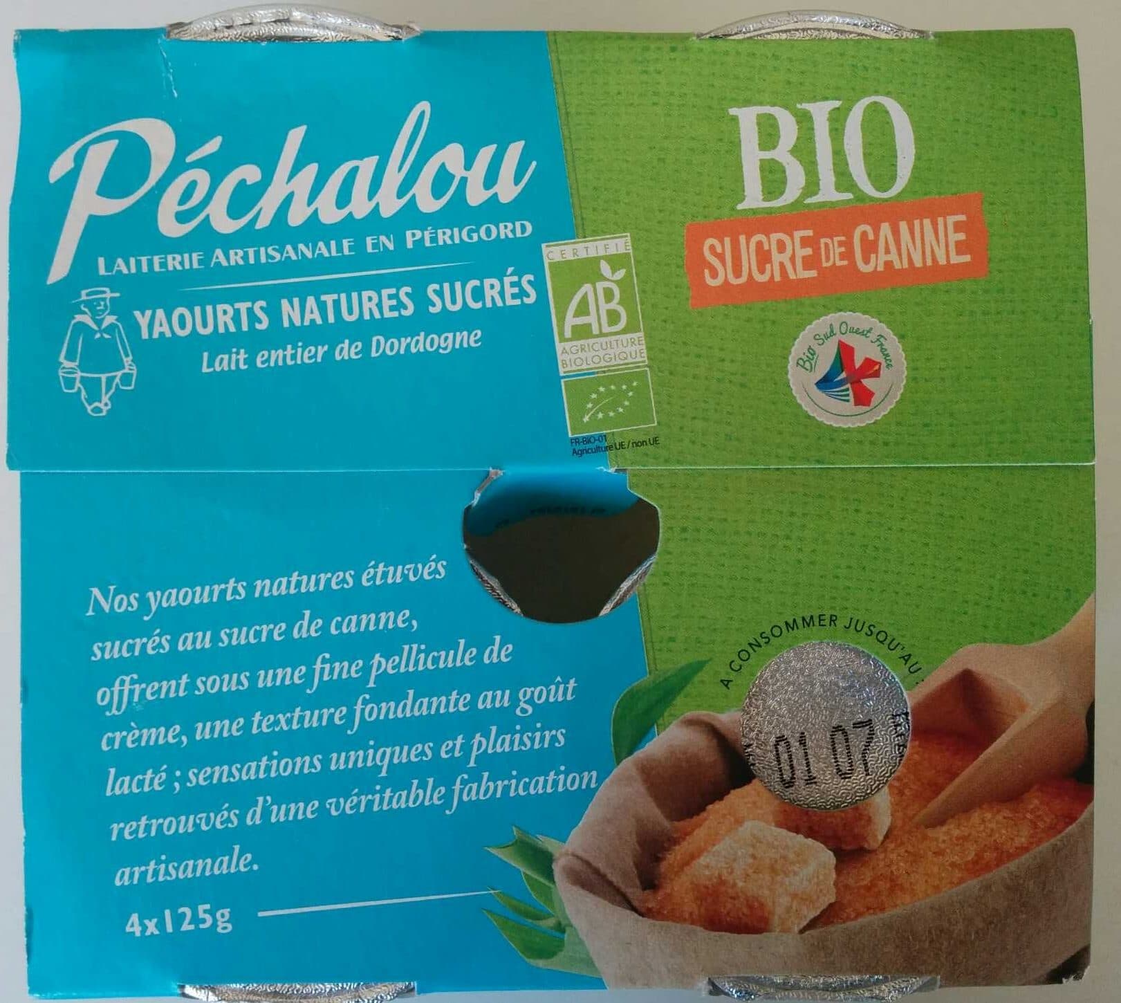 Péchalou Yaourts Bio Sucre de Canne packshot