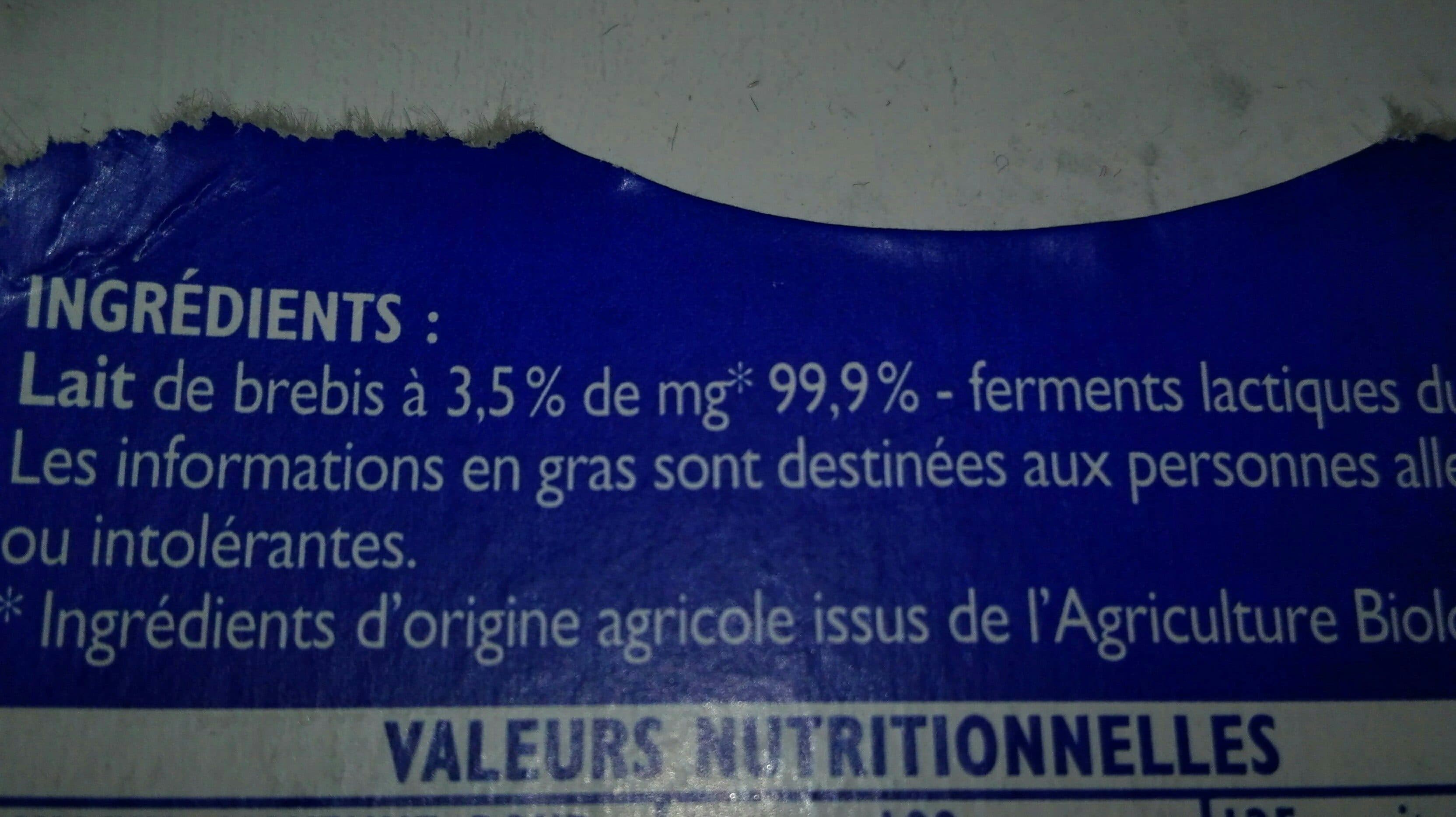 Laiterie du Périgord Yaourt brebis bio citron packshot