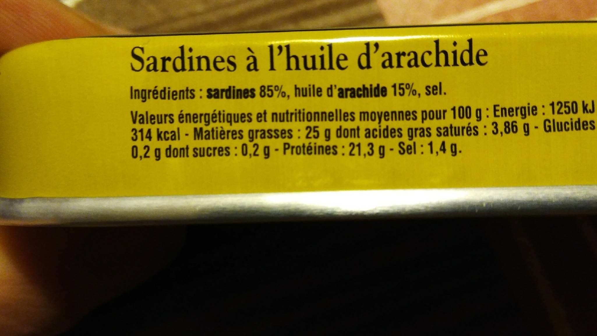 La Quiberonnaise Sardines à l'huile d'arachide packshot