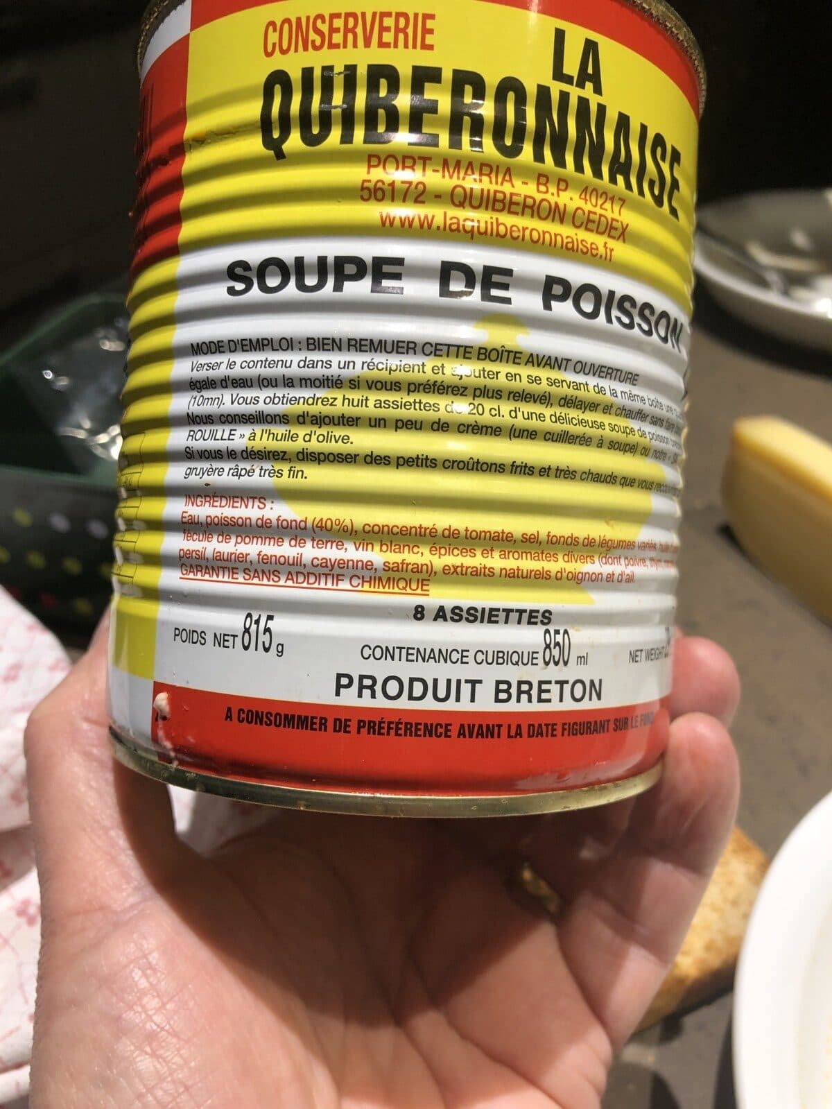 La Quiberonnaise Soupe de poisson bretonne packshot