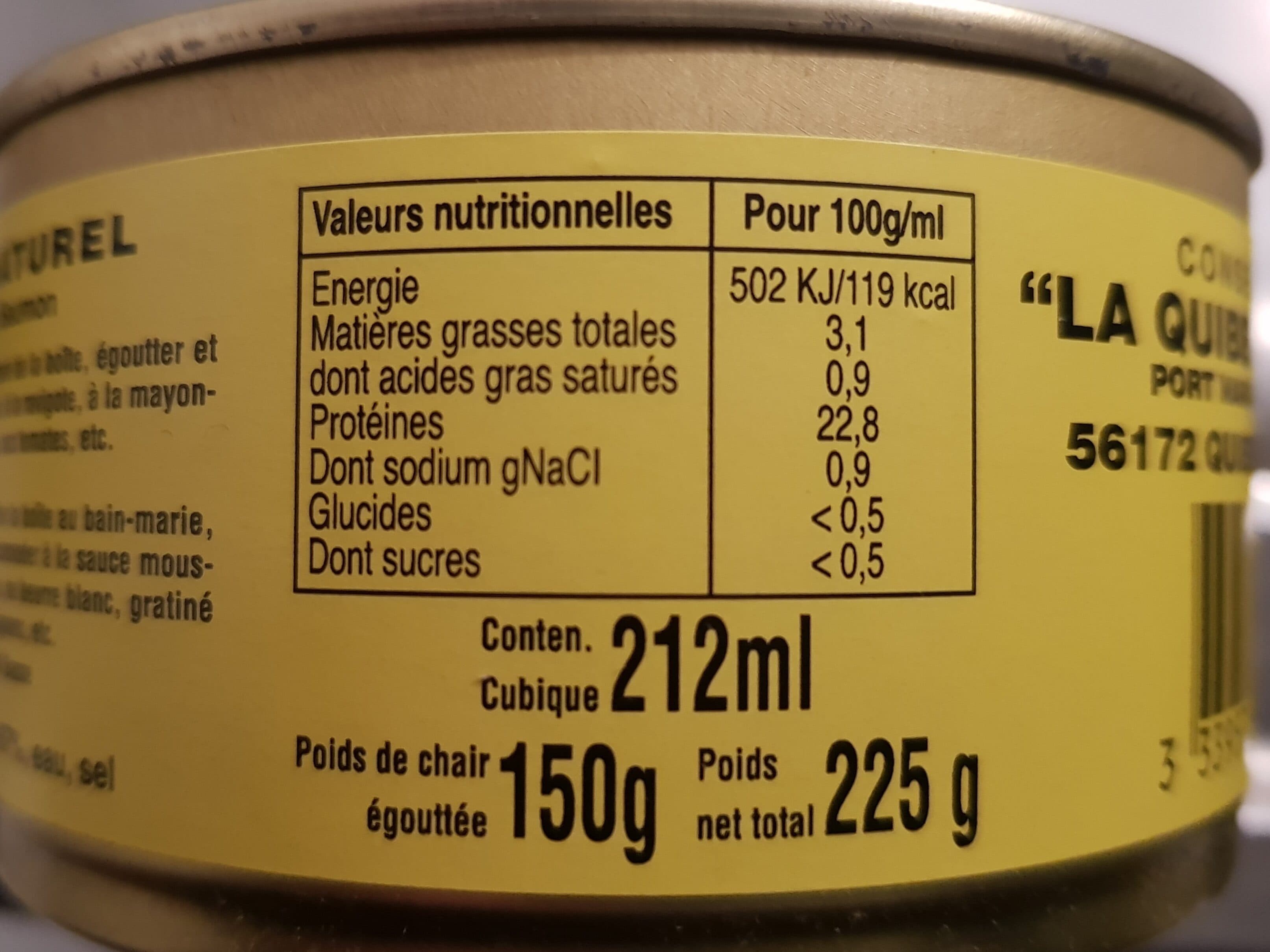 La Quiberonnaise Thon blanc germon packshot