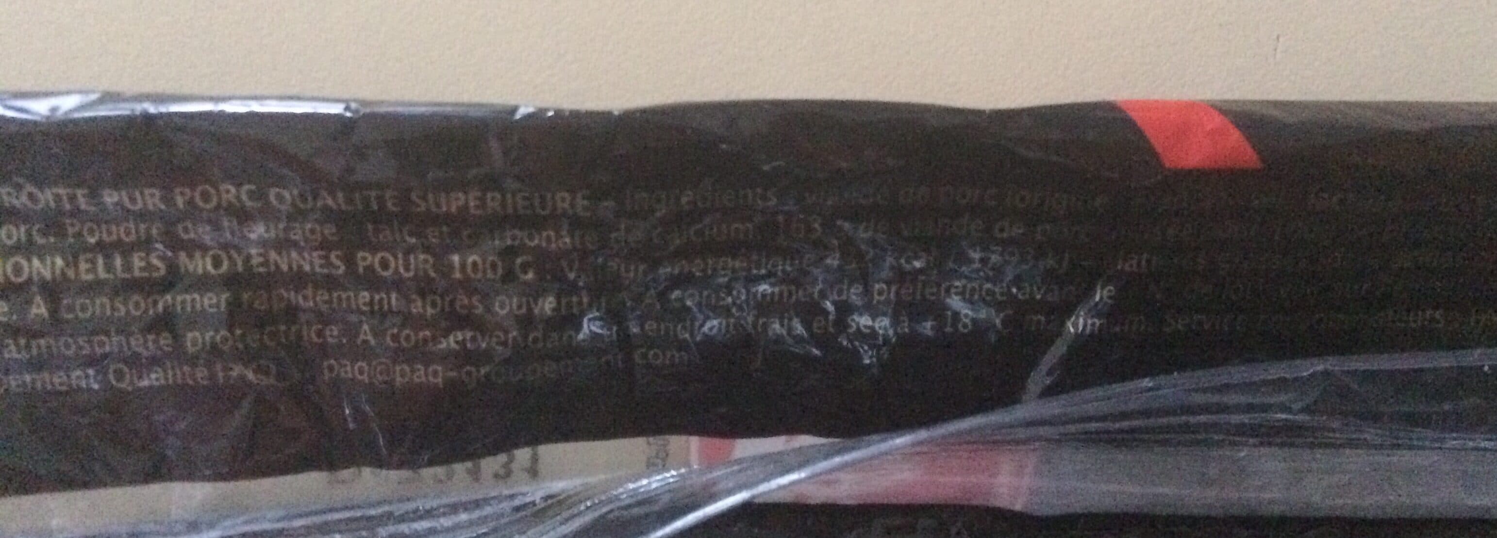 Montagne Noire Montagne Noire Saucisse sèche droite Label Rouge le paquet de 225 g packshot