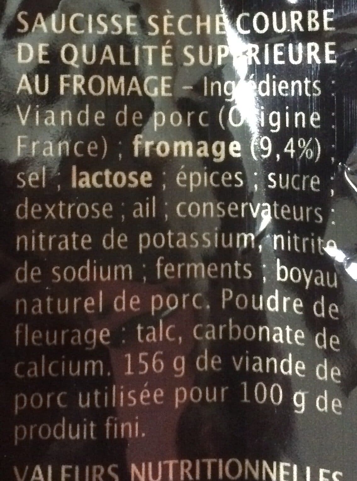 Montagne Noire Saucisse sèche courbe - fromage brebis packshot