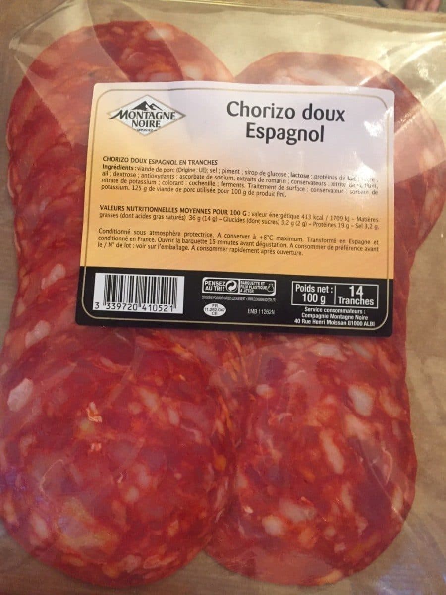 Montagne Noire Chorizo doux packshot