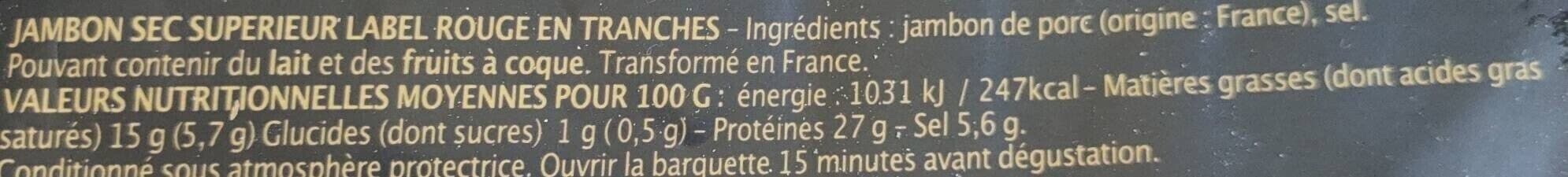 Montagne noire Jambon sec a l’ancienne packshot